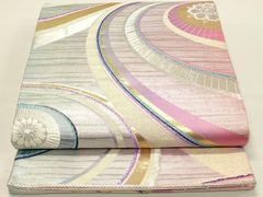 平和屋2■夏物　六通柄袋帯　葡萄唐草文　銀糸　逸品　DAAE3197fe