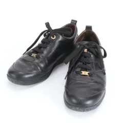 ルイヴィトン ローカット 6 レザー スニーカー レースアップ 靴 シューズ 紳士 本革 ブラック 黒 メンズ EUM DP33-10【中古】