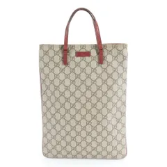 美品 グッチ GGスプリーム 117551 レザー トート バッグ ショルダー ハンド 本革 A4 通勤 レディース RWM DP30-10【中古】