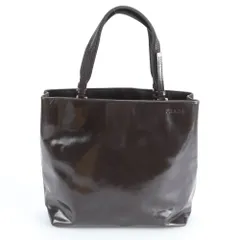 プラダ レザー トート バッグ 肩掛け ショルダー ハンド 本革 ブラウン 茶色 ブランド レディース EUM DP32-9【中古】