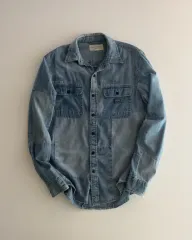 デニム アンド サプライ ラルフローレン パッチワーク デニム シャツ S