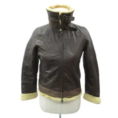 B&Y ユナイテッドアローズ BEAUTY&YOUTH ビューティー&ユース レザージャケット 革ジャン ミドル丈 ジップアップ ファー ステンカラー M ブラウン /SY12 ■ECD001