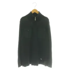 バーバリーブラックレーベル BURBERRY BLACK LABEL ニット カーディガン ジップアップ 2 ブラック /DF ■ECD001