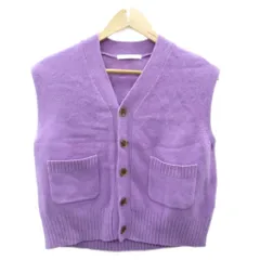 B&Y ユナイテッドアローズ BEAUTY&YOUTH ビューティー&ユース ニットベスト ミドル丈 Vネック 無地 ウール 紫 /SY17 ■ECD001