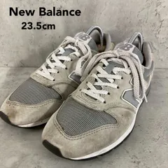 New Balance ニューバランス 996 スニーカー CM996BG グレー 運動靴 ランニングシューズ ウォーキング ローカット カジュアル スポーツ ファッション 替え芯なし C-CAP搭載 メッシュ  23.5cm ★ ■■
