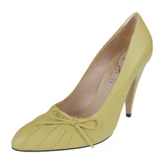 GUCCI グッチ NO.5 LIGHT MUSTARD パンプス 551766 レザー ライトマスタード  参考サイズ23cm リボン 