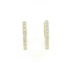 K18YG ダイヤモンド フープ ピアス 0.30CT