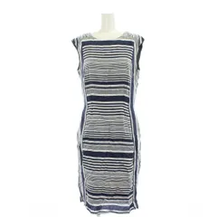 トミーヒルフィガー TOMMY HILFIGER  ワンピース ひざ丈 6 紺 ネイビー ストライプ柄 ボーダー柄 /GP ■ECD001