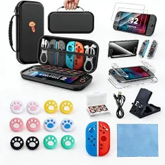 0305 Switch2 ケース 高密度EVA防水 耐衝撃 ハードシェル スイッチ 2 ケース ゲームカード/ケーブル/イヤホンなど全部収納可能 防塵 防汚 耐衝撃 全面保護 大容量 旅行用 キャリングセット 小物収納可 持ち運び便利 (オ NABI_968