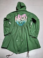 LUCKY CHOUETTE ラッキーシュエトゥ オリーブカーキ フィッシュテールパーカー ロング マウンテンパーカー myr