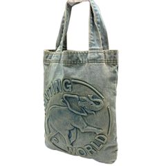 至高の逸品✨ ハンティングワールド トートバッグ デニム エンボスロゴ 