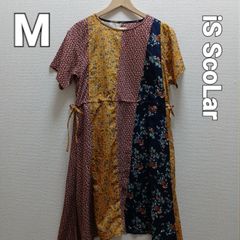 iS ScoLar 花柄ワンピース　Wサイドリボン　Mサイズ