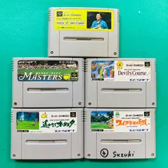【カセットのみ５点セット】 スーパーファミコン ジャンボ尾崎のホールインワン Masters 遥かなるオーガスタ2  Devil's Course 遥かなるオーガスタ ワイアラエの奇跡 SFC スーファミ