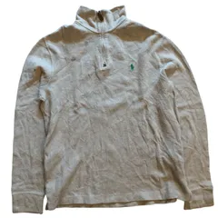 CHM POLO RALPH LAUREN ニット セーター メンズ レディース ユニセックス ベージュ Sサイズ ハーフジップ ポロラルフローレン