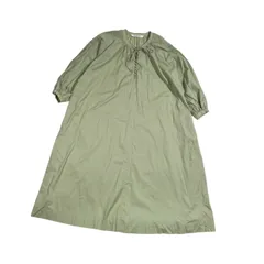 Ray BEAMS レイビームス リボン 長袖 ワンピース /グリーン系 レディース