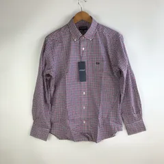 タグ付き McGREGOR ボタンダウンシャツ メンズ L レッド×ネイビー×ホワイト 3151202603040034