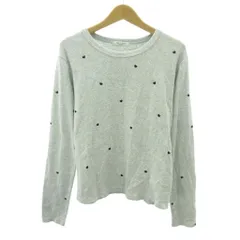 フリークスストア FREAKS STORE ニット カットソー ハート 刺繍 総柄 長袖 F グレー 1005 ■YHS5