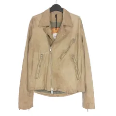 ジョルジオブラット GIORGIO BRATO 24SS ブラッシュドレザー ダブルライダース ジャケット ブルゾン 48 ベージュ GU24S9693VBRUSH イタリア製 国内正規