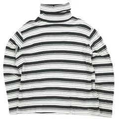 BEAMS BOY ビームスボーイ 24AW マルチボーダー リブ タートルネックカットソー 13-14-0458-101 ONE SIZE GREY 長袖 Tシャツ トップス g25638