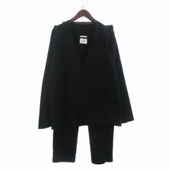 ベイフロー BAYFLOW セットアップ ノーカラージャケット 1B パンツ ストレッチ ワンポイント BM2303CF02 黒 ブラック 4