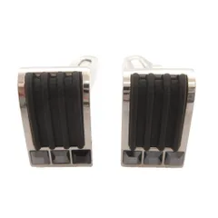 スワロフスキー SWAROVSKI カフス カフスボタン カフリンクス 黒 ブラック シルバーカラー 小物