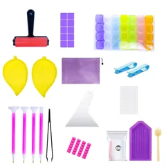 収納ケースき 塗装工具 創意DIY工芸品 セット アート 収納便利 ダイアモンド ペン ツール 5Dダイヤモンドアート ダイヤモンドアート (59点セット) ダイヤモンドアート ダイヤモンドアート塗装ツール ダイヤモンド塗装工具 キット