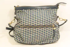【中古】 SAZABY レディースショルダーバッグ -- ショルダーバッグ SAZABY -- 紺 ネイビー 総柄