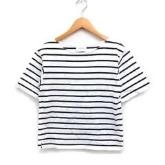 ユナイテッドアローズ UNITED ARROWS ボーダー カットソー Tシャツ ボートネック コットン 綿 ホワイト 白 ブラック 黒 /FT42