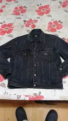 MUSINSA ウォッシュドブラック デニムジャケット 100 バスト59 丈66