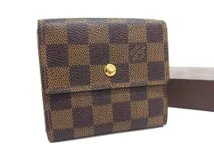 LOUIS VUITTON ルイヴィトン 財布 ポルトモネビエ カルトクレディ N61652 ブラウン ダミエ レディース Wホック 三つ折り財布