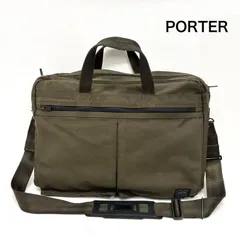 ポーター ブリーフケース テンション CORDURA ビジネスバッグ 2way カーキ ポーター メンズ - ISItems【USED】【古着】【中古】50154535