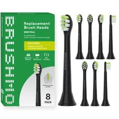 【東京都内の歯科医院にて取扱い開始】 ブラシモ 互換ブラシ フィリップス ソニッケアー 電動歯ブラシ 替えブラシ 対応 ダイヤモンドクリーン ブラック プレミアムブラシヘッド ミニ 8本入