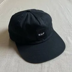 完売品　archive　HUF　ハフ　SET BOX SNAPBACK　スナップバック　5パネルキャップ　オリジナルボックスロゴラベル　刺繍タグ　コットンツイル生地　ブラック　黒　ストリート　Y2K　西海岸　cotton twill 6 panel cap