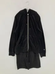 Champion チャンピオン セットアップ Large ブラック コットン パイル 無地 ワンポイント ブランドロゴ シングル