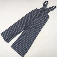 【MEER.】サロペット　オーバーオール　パンツ　グレー　デニム　ストライプ 綿 コットン 日本製 メーア Y2K　フェアリーグランジ　平成ギャル　パンク系　アーカイブ　小悪魔