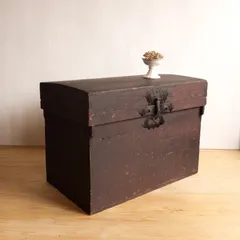 大型　無垢　木箱　M066　高さ約73㎝　店舗什器　ディスプレイ台　古道具