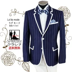 《フォーマル衣装》La'da mode 濃紺 白 タキシード AS (mmm1303) (USED品)【中古】(リサイクル)【洋装】【メンズ】【タキシード】