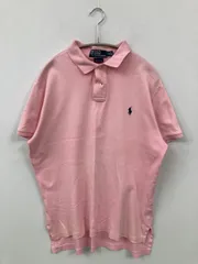 Polo by Ralph Lauren ポロバイラルフローレン ポロシャツ M ピンク ブランドロゴ 無地 ワンポイント 刺繍 半袖