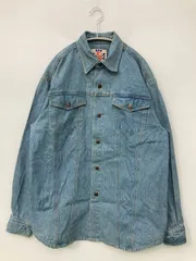 CORSAIRE デニムジャケット L ブルー 無地 ワンポイント フードなし ボタン留め