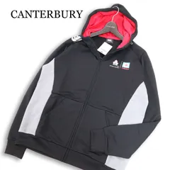 【新品 未使用】 CANTERBURY カンタベリー ラグビー 日本代表★ 通年 ジャージ パーカー ジャケット Sz.L メンズ 黒のサムネイル