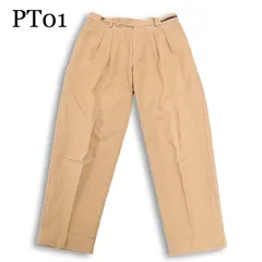 PT01 ピーティーゼロウーノ 【Colonial Party】 リネン混 キャロット 2タック トラウザー パンツ スラックス Sz.44 メンズのサムネイル