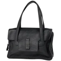 プラダ PRADA ロゴプレート ハンドバッグ 肩掛け ハンドバッグ レザー ネロ(ブラック) レディース 【中古】