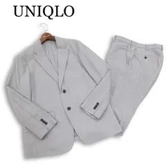 UNIQLO ユニクロ 【感動ジャケット&パンツ】 春夏 千鳥柄 ストレッチ セットアップ スーツ Sz.L　メンズ ビジカジ