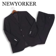 NEWYORKER ニューヨーカー 春夏★ 背抜き ビジネス セットアップ スーツ Sz.A7 メンズ 黒