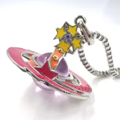 Vivienne Westwood SMALL SHOOTING STAR ORB メタル シルバー×パープル×ピンク ネックレス