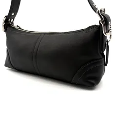 【美品✨】COACH y2k soho allleather shoulderbag コーチ ソーホー オールレザー ショルダーバッグ ストラップ付き ブラック