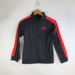 UNDER ARMOUR ジップアップジャージ YLG ブラック×レッド 3151202603040041