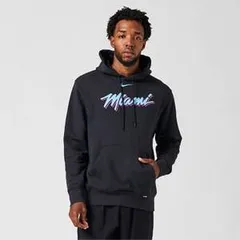 【送料無料・匿名配送】Nike ナイキ NBA ヒート シティエディション 公式 フーディー 黒 裏起毛 新品 正規品