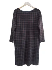 k03250806036　INDIVI　38　紺×ベージュ　　ワンピース or ドレス　ワンピース　秋冬