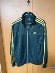 アディダス ブラック/GOLD 3本線 トラックジャージ